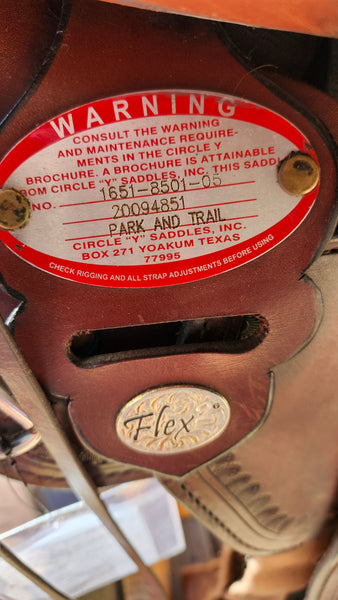 15" Circle Y Topeka Flex2 Western Trail Saddle
