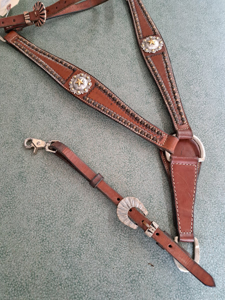Studded Leather Breast Collar