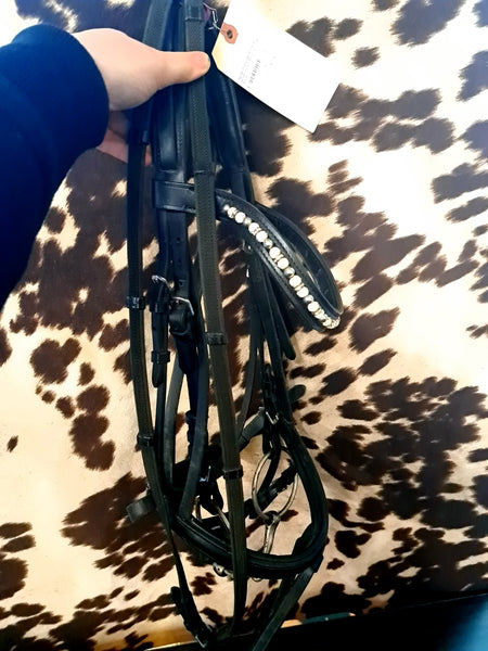 COB Horze Dressage Bridle w/ Beaded Browband