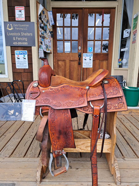 ON TRIAL 16.5" Caliente Saddleshop Ranch Cutter Saddle