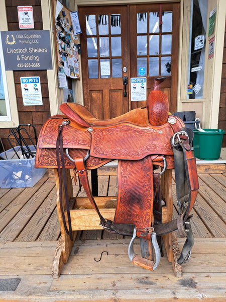 ON TRIAL 16.5" Caliente Saddleshop Ranch Cutter Saddle