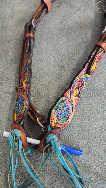 Hand Painted Browband Headstall