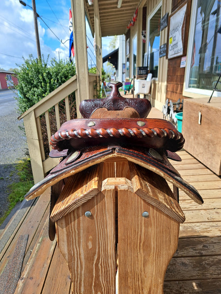15.5" Vintage Hereford Tex Tan Western Saddle