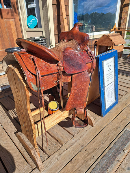 15" Vintage TexTan Western Saddle