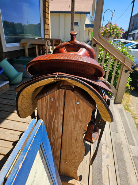 ON TRIAL 16" Crates Dan Roeser Working Cowhorse Saddle