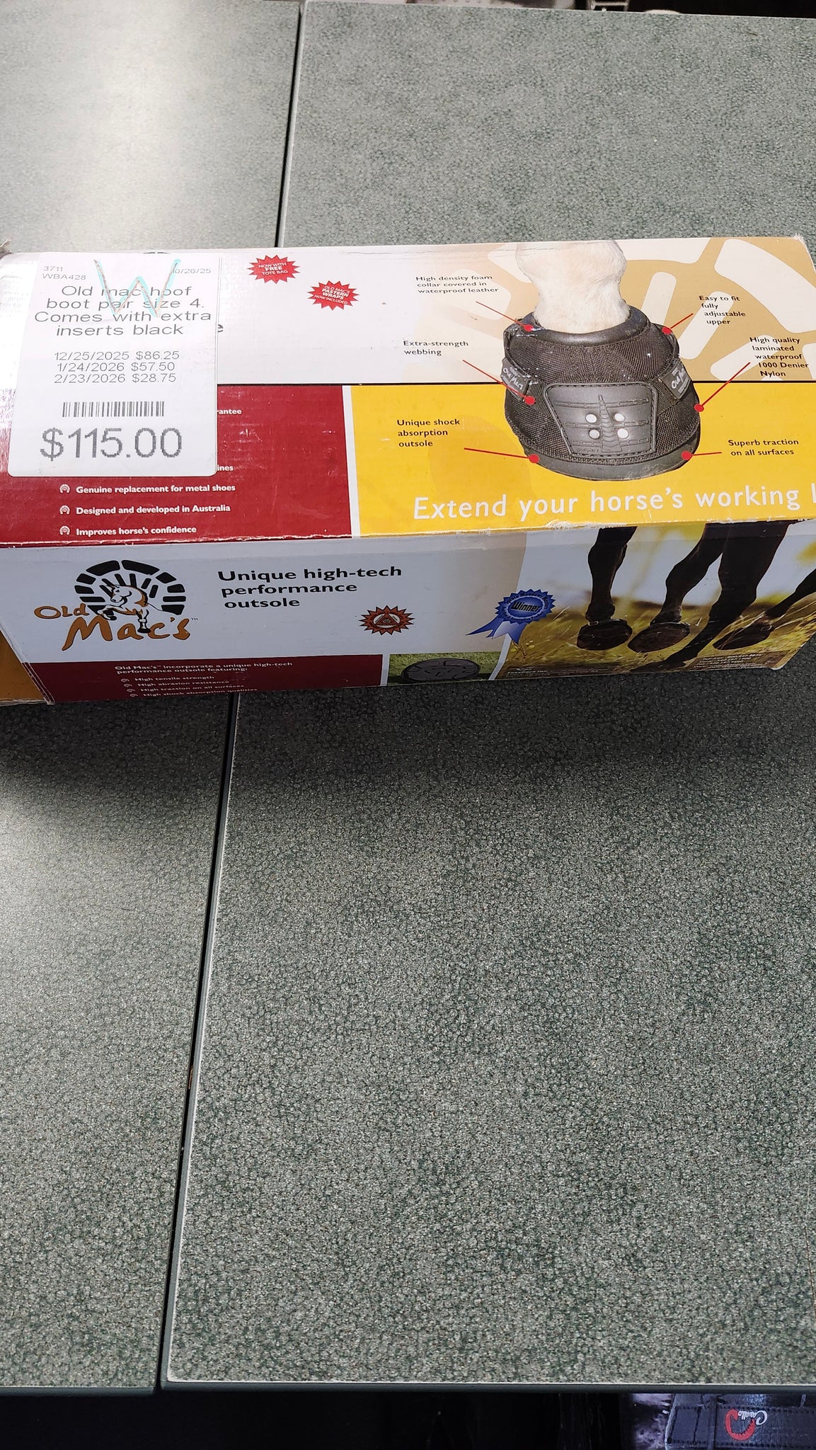 Size 4 Old Mac Hoof Boots With extra Inserts