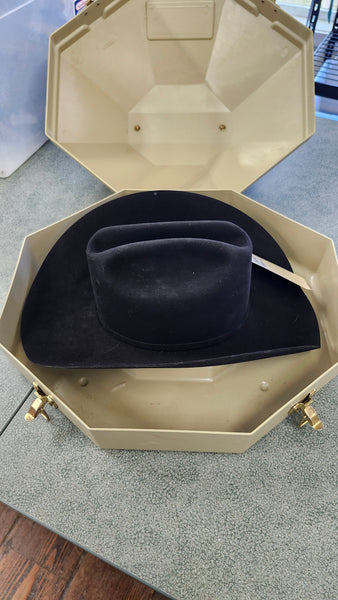 Custom Felt Hat 20X - Black, 6 7/8