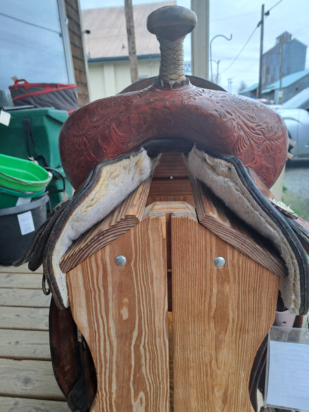 15" Hereford Tex Tan Barrel Racing Saddle