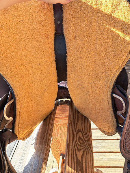 15" Circle Y Calico Western Trail Saddle