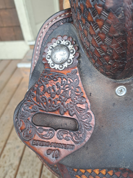 14.5" Double J Pozzi Pro Barrel Racing Saddle