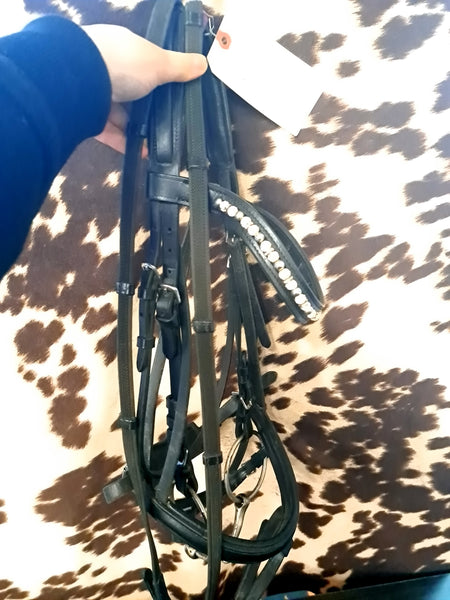 COB Horze Dressage Bridle w/ Beaded Browband