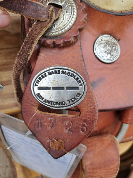13" Three Bars Saddlery Roping Saddle