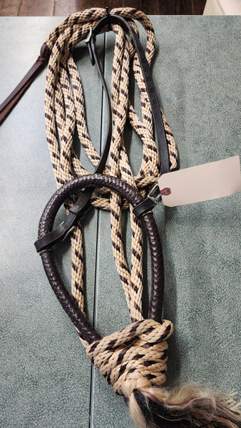 Bosal With silvertip halter and Mecate Reins