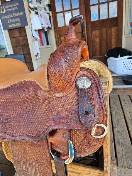 16.5" Bob's Custom Saddles Jordan Larson Reining Saddle