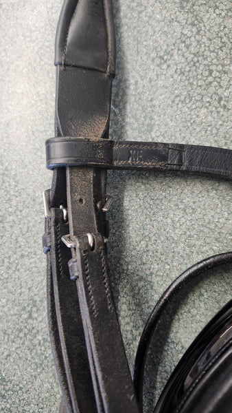 X-Full Solo Equine Dressage Bridle With Crystal Brow