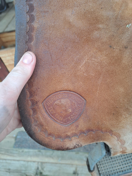 15" Hereford Tex Tan Barrel Racing Saddle