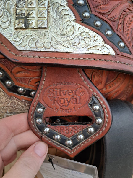 14" Tough 1 Silver Royal Extreme Silver Show Saddle