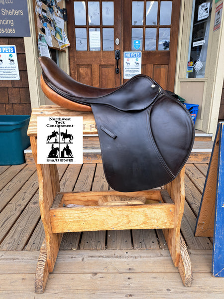17.5" Macel Sellier Close Contact Jumping Saddle