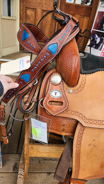 ON TRIAL 15" Texas Saddlery Barrel Saddle Package