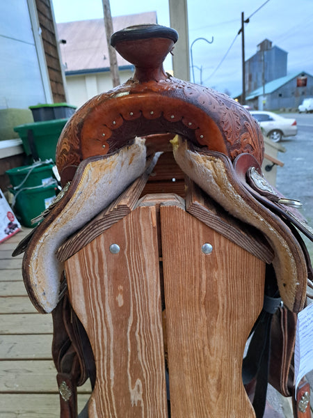 15" Vintage Circle Y Barrel Saddle