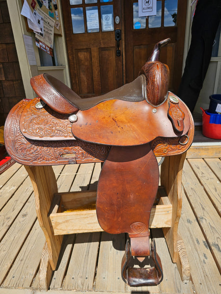 15" Hereford Tex Tan Western Trail Saddle