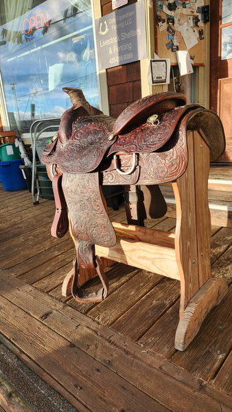15.5" Billy Cook Vintage Roping Saddle