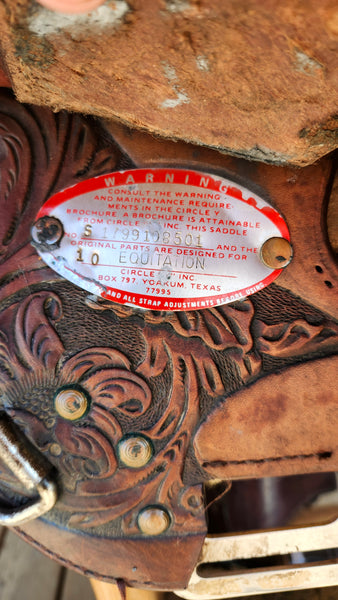 15" Vintage Circle Y Equitation Saddle