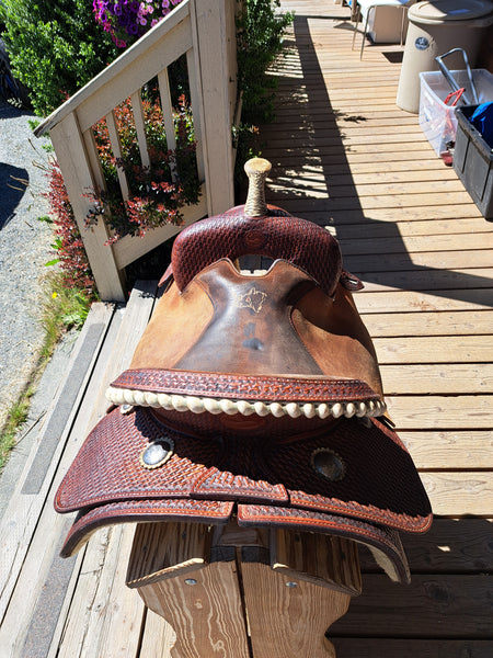14" About the Horse Black Rhino Barrel Saddle