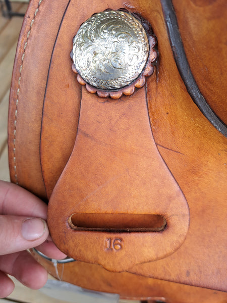 16" Hereford Tex Tan Flex Tree Trail Saddle Western Saddle