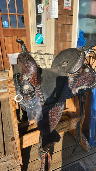 14.5" Tammy Fischer by Circle Y Treeless Barrel Saddle