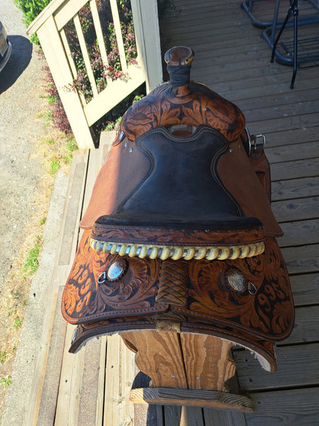 15.5" Running P Saddlery Western Roper Saddle