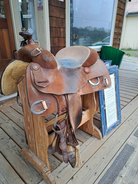 15" Silver Mesa Rough Out Work Saddle