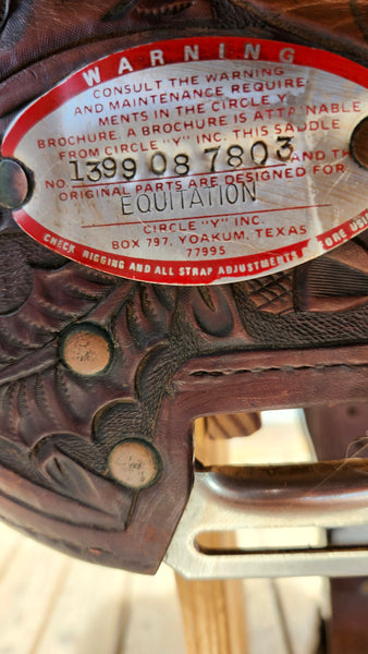 15.5" Circle Y Western Equitation Saddle
