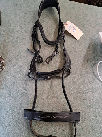 Horse Ergonomic English bridle with fancy Stitch