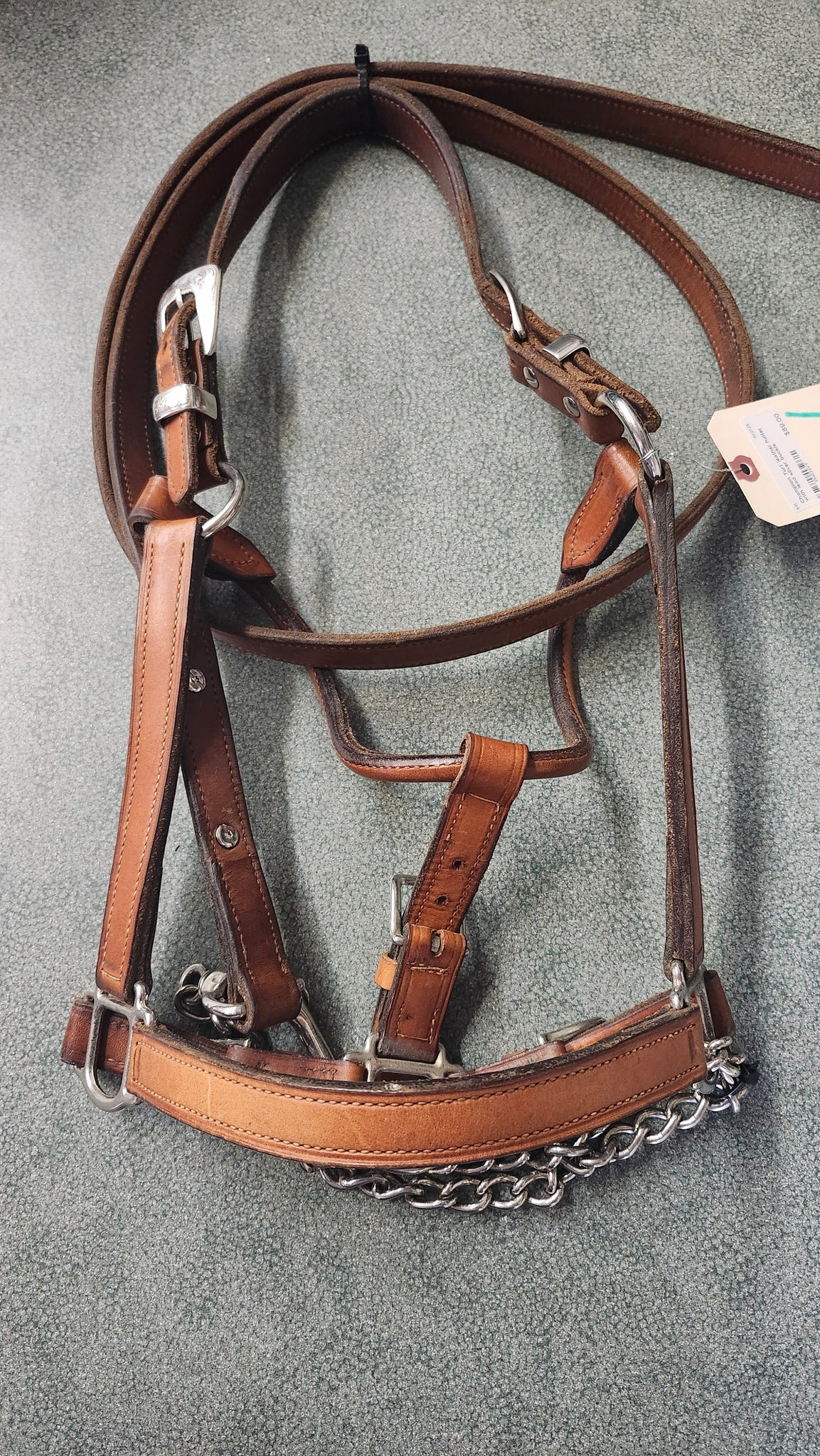 Champion Turf Leather halter with Lead