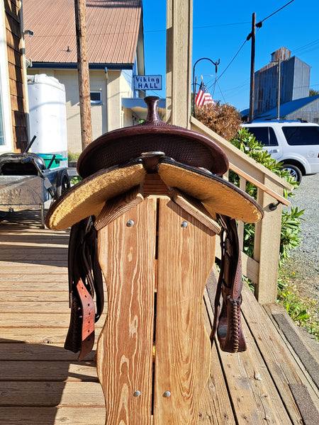15" Circle Y Calico Western Trail Saddle