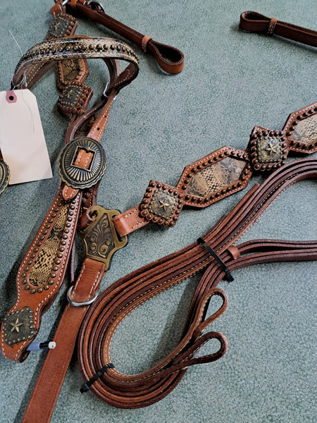 Snakeskin Western Tack Set