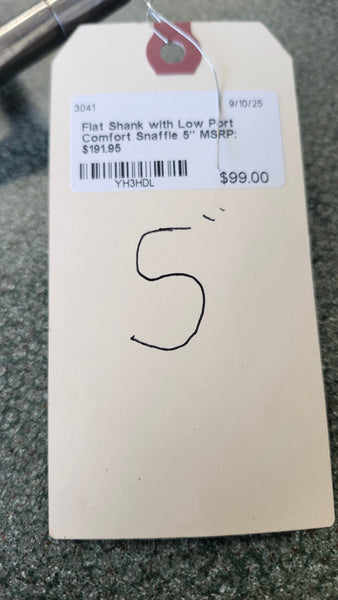 5" Myler Flat Shank With Low Port Comfort Snaffle