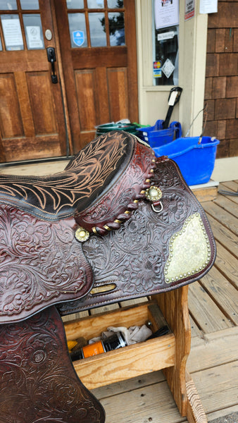 15.5" Hereford Tex Tan Western Equitation Show Saddle