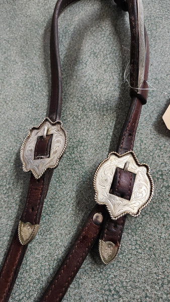 Single Ear Silver Western Show Bridle