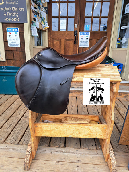 17.5" Macel Sellier Close Contact Jumping Saddle