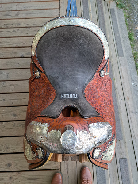 14" Tough 1 Silver Royal Extreme Silver Show Saddle