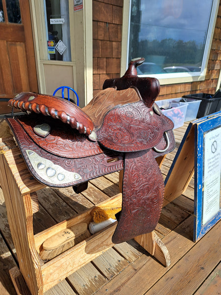 15.5" Vintage Hereford Tex Tan Western Saddle