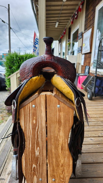 ON TRIAL 16" Jim Taylor Larry Trocha Cowhorse Saddle