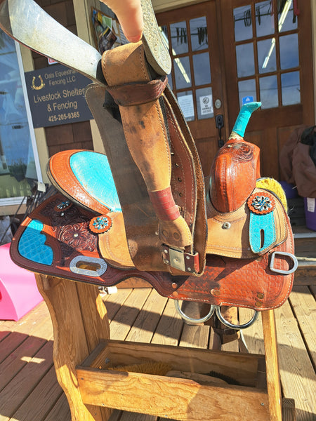 15" Double T Barrel Saddle