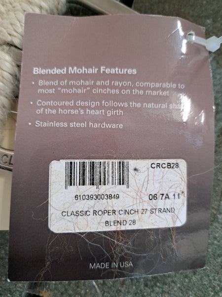 28" NEW! Calssic Equine Mohair Cinch