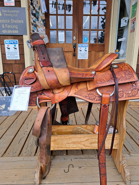 ON TRIAL 16.5" Caliente Saddleshop Ranch Cutter Saddle