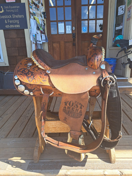 15.5" Running P Saddlery Western Roper Saddle