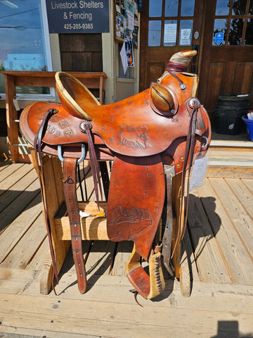 15.5" Harwood Custom Ranch Saddle