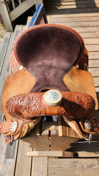 14" Circle Y Arizona Snowflake Barrel saddle